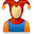 jester, user Black icon