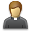 Priest, user Black icon