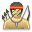 Rambo, user Black icon