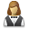 waiter, Female, user Black icon