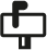 Mailbox Black icon