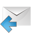 Left, envelope, Arrow Black icon