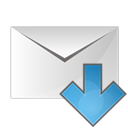 envelope, Arrow, Down Black icon