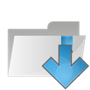 download, Arrow, Down, Folder Black icon