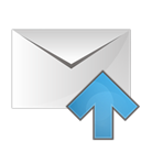 Up, envelope, Email, upload Black icon