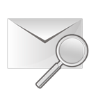 Email, zoom, envelope Black icon