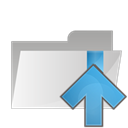 Arrow, Up, Folder Black icon