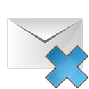 delete, envelope, remove, Email Black icon