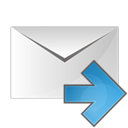 right, envelope Black icon