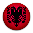 of, flag, Albania Black icon