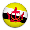Brunei, flag, of Black icon
