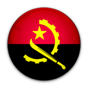 of, Angola, flag Black icon