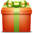 Orange, gift, present Chocolate icon
