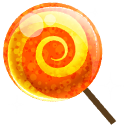 Lollipop, Candy, Orange OrangeRed icon