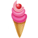 cone, Cream, Ice PaleVioletRed icon