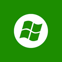 Center, media, windows Green icon