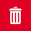 Bin, Full, recycle Crimson icon