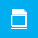 Library, Blank DeepSkyBlue icon