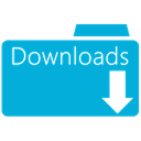 Folder, Downloads DarkTurquoise icon