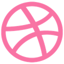 dribbble HotPink icon