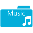 music, Folder DarkTurquoise icon