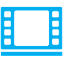 Library, videos DeepSkyBlue icon