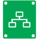drive, network, connected SeaGreen icon