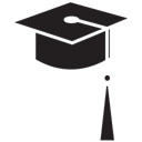 graduation Black icon