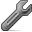 Wrench, settings Black icon