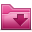 Folder, Downloads MediumVioletRed icon