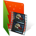 film, Folder, christmas, video Black icon