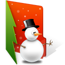 christmas, Folder, snowman Black icon