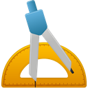 tools, Compasser, ruler Black icon