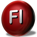 Flash, adobe Maroon icon