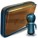 Folder, music, shared, my SaddleBrown icon