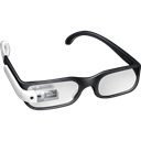 googleglass, White, google, student, Glasses Black icon