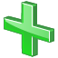Add, meanicons, new, Make, expand, green, create, medical, plus, cross Black icon
