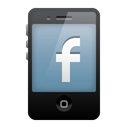 Mobile, Facebook Black icon