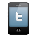 Mobile, twitter Black icon