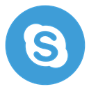 Circle, Skype, Color CornflowerBlue icon