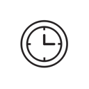 time, Clock Black icon