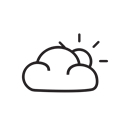 sun, Cloud Black icon