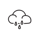 Cloud, Rain Black icon