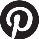 social media, pinterest Black icon