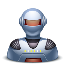 robot Black icon