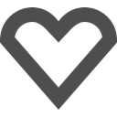 Heart, stroke DarkSlateGray icon