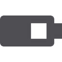 Battery, half DarkSlateGray icon