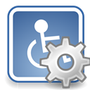 Desktop, preferences, technology, Assistive SteelBlue icon