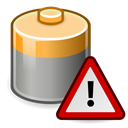Battery, Caution Black icon