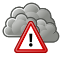 severe, Alert, weather Black icon